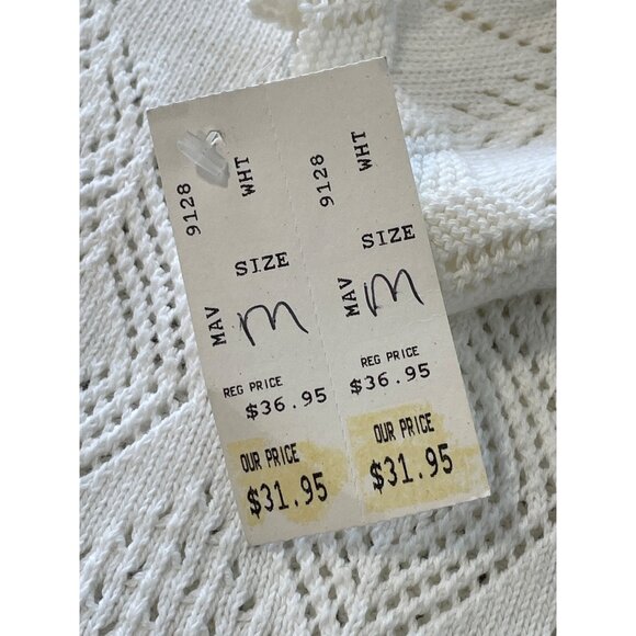 Vintage Carly Blake Sweater Size Medium Crewneck 3/4 Sleeve Knit Deadstock NEW - Picture 6 of 7